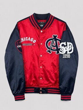 Rare Vintage Stall & Dean MBA "Windy City" Chicago Giants Satin Jacket